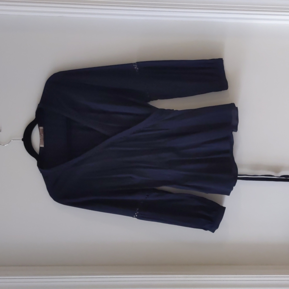 Navy wrap top